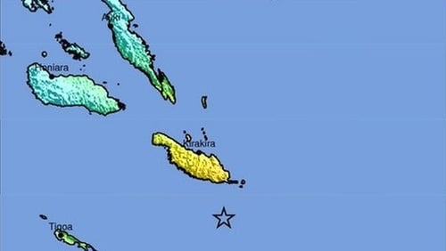 Earthquake was 35km below the seabed