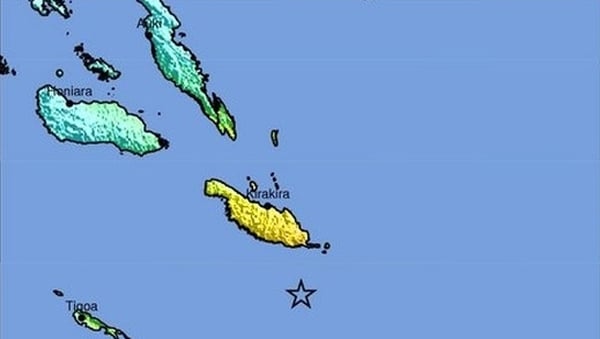 Earthquake was 35km below the seabed