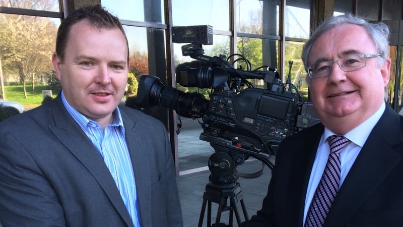 Pierce O'Reilly with Minister for Communications Pat Rabbitte