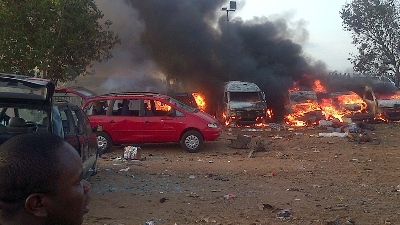 The cause of the explosions at the Nyanya Bus Park was not immediately clear