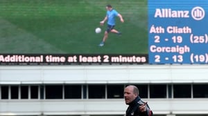 Not a pretty sight: the scoreboard at Croke Park tells a sorry story for Cork's Brian Cuthbert