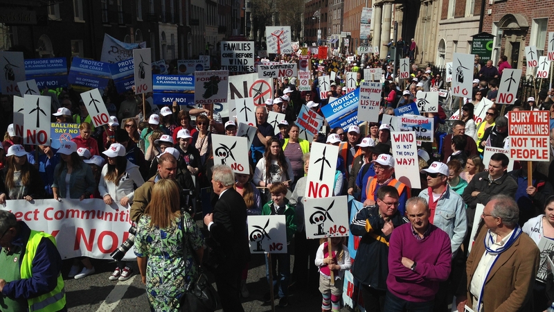 The march ended outside Leinster House