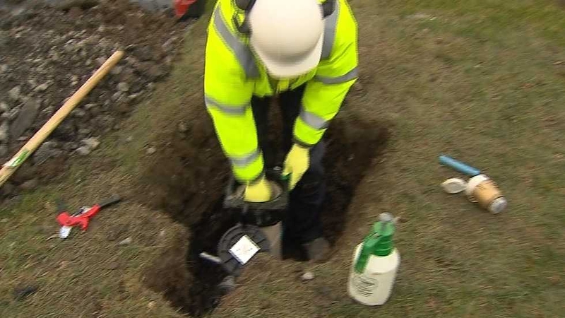 Workers have been installing water meters around the country