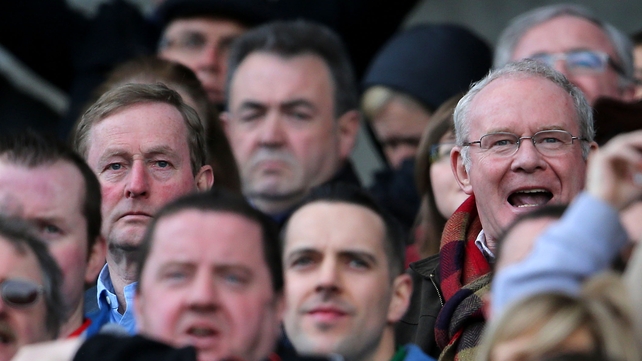 The contrasting moods of Enda Kenny and Martin McGuinness as Mayo fall to Derry at Croke Park