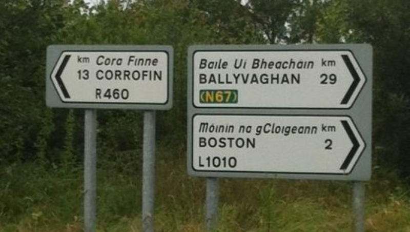 There were concerns about an absence of Irish language signage in some areas