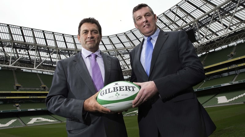 David Nucifora (R) and IRFU CEO Philip Browne