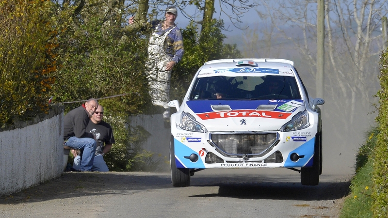 Craig Breen in action during the 2014 Circuit of Ireland Rally