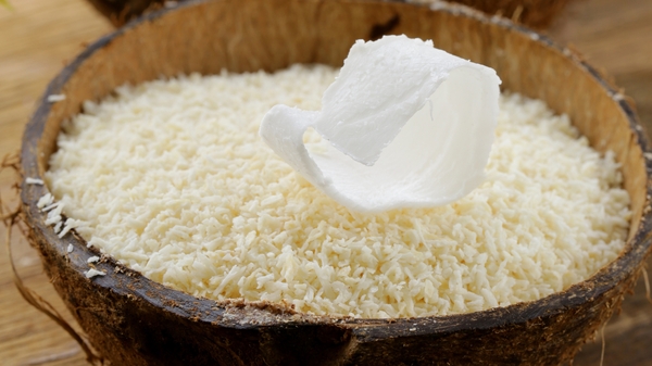Neven Maguire's Toasted Coconut and Malibu Parfait with Pineapple Carpaccio and Coconut Sorbet