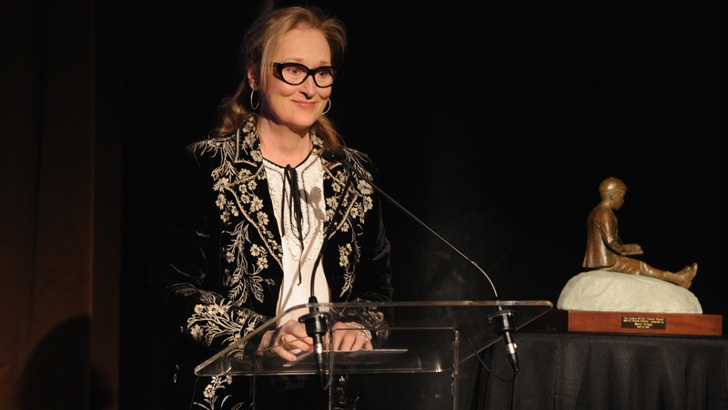 Meryl Streep accepts the Eugene O'Neill Theatre Centre's Monte Cristo Award
