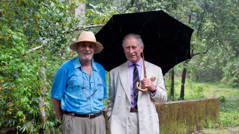Mark Shand pictured with his brother-in-law Prince Charles at Vazhachal Forest Range in India in 2013