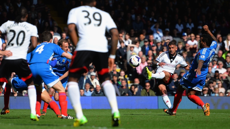 Ashkan Dejagah of Fulham scores their first goal