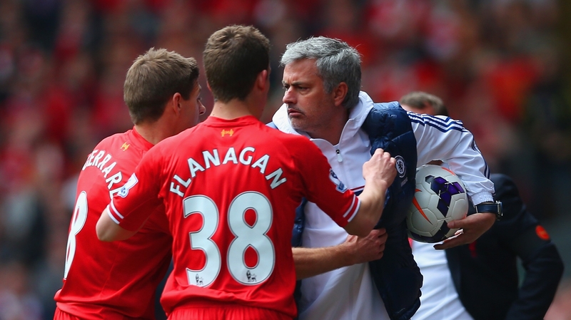 Jose Mourinho (R) previously criticised Luis Suarez ahead of Chelsea's recent visit to Anfield