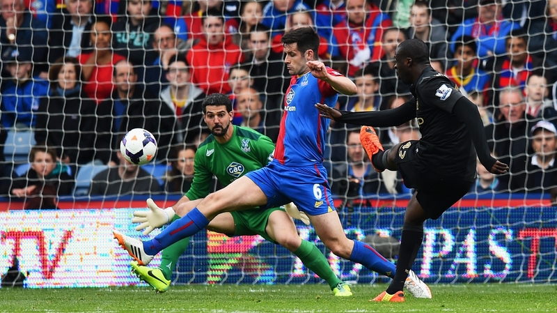 Yaya Toure scores Manchester City's second goal