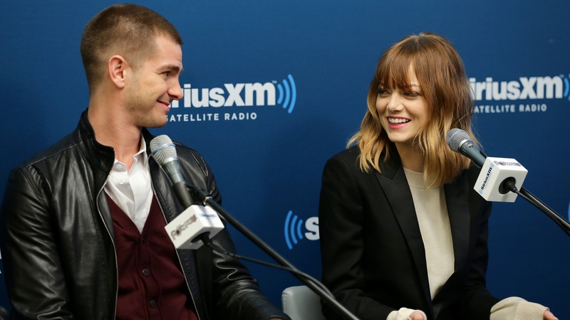 Emma Stone with Amazing Spider-Man co-star and boyfriend Andrew Garfield