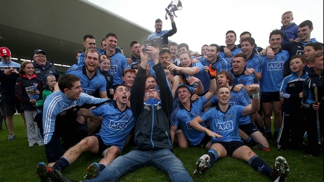 Dublin under-21s celebrate their All-Ireland win over Roscommon in Tullamore