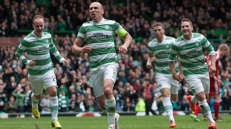 Scott Brown scored twice against Aberdeen