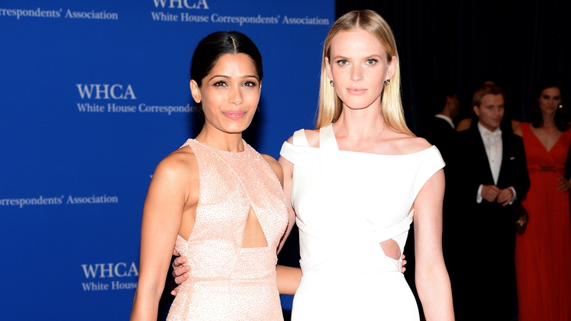 Freida Pinto and Anne V at the White House Correspondents' Dinner