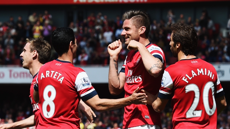 Olivier Giroud (c) could return to the Arsenal