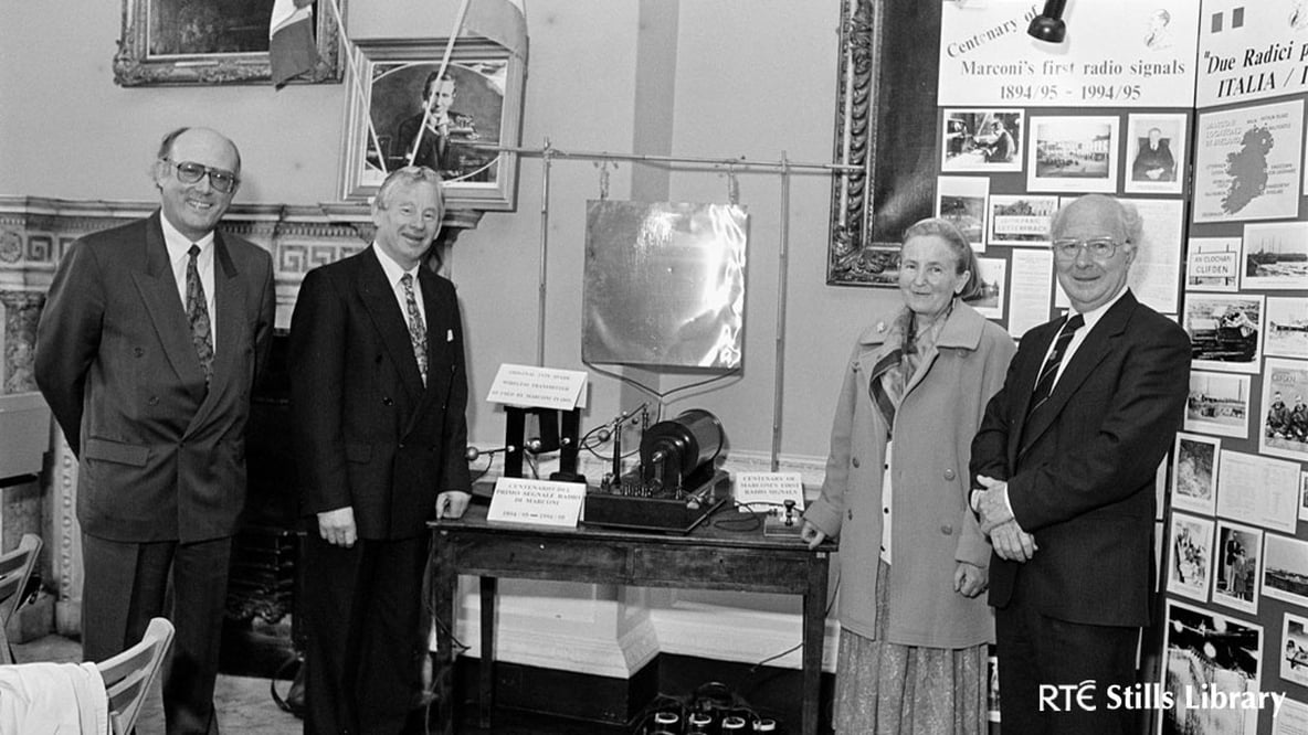 Marconi Exhibition (1994). But who are these people in the photo with RTÉ Director General Joe Barry?