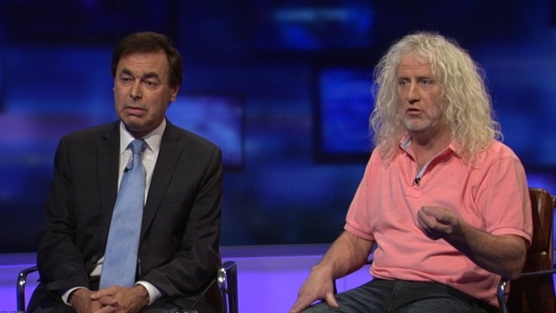 The data commissioner found Alan Shatter (left) improperly disclosed information about Mick Wallace