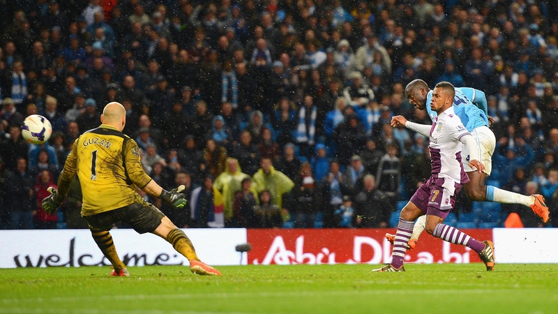 Yaya Toure smashes home City's fourth goal