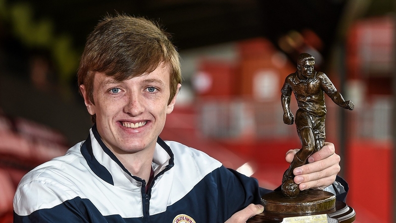 Chris Forrester with his award