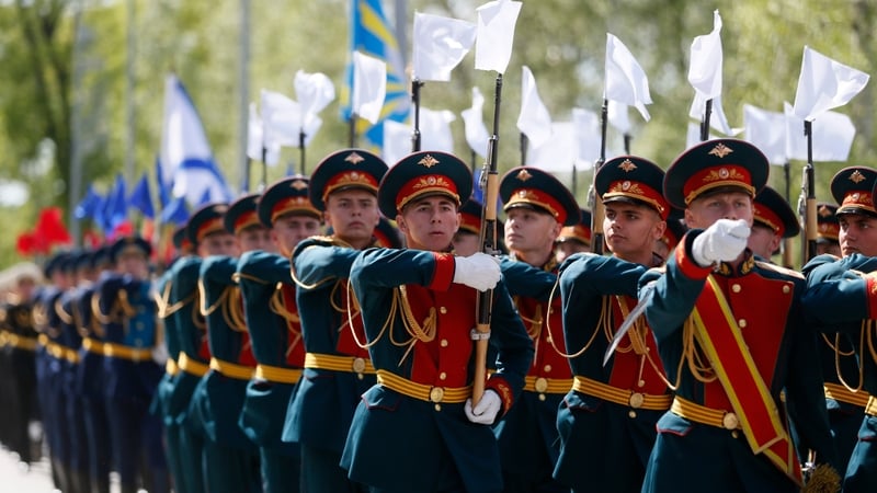 Thousands of servicemen take part in the annual Victory Day parade