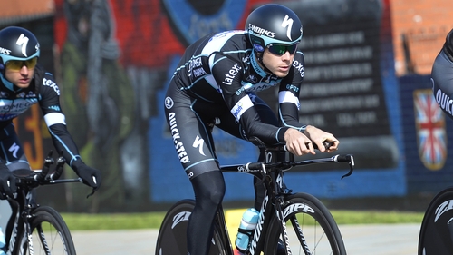 Team Sky's Philip Deignan during Friday's warm up for the Giro d'Italia