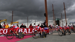 Ominous clouds as Team Katusha start their time trial