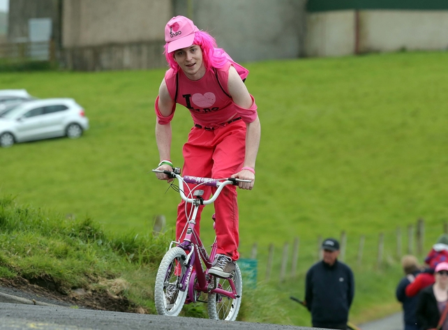 Philip Jackson from Dromore heads out on his stag do during the Giro d'Italia on Saturday