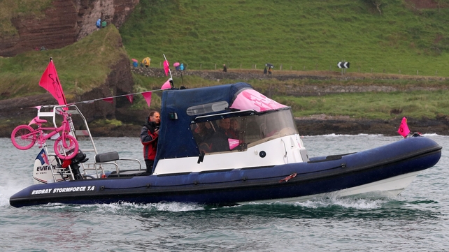 Giro watchers along the North Antrim Coast on Saturday during the Giro D'Italia