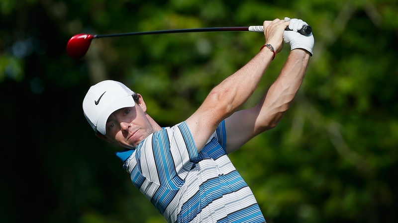 Rory McIlroy has a three shot lead over Bubba Watson and Paul Casey
