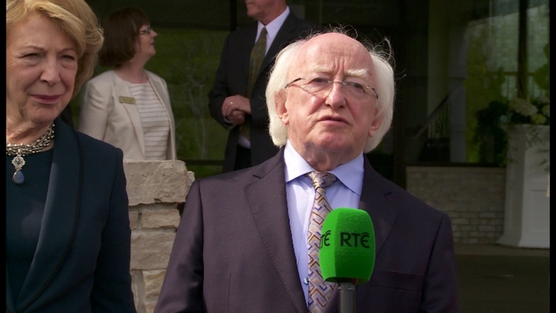 Michael D Higgins was speaking at Gaelic Park in Oak Forest