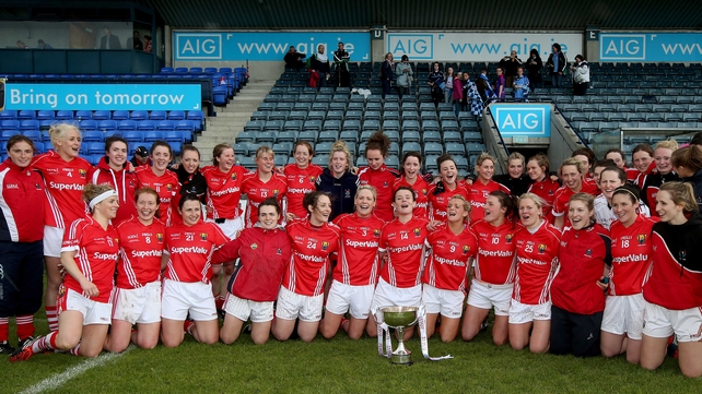 Cork celebrate their victory over Dublin