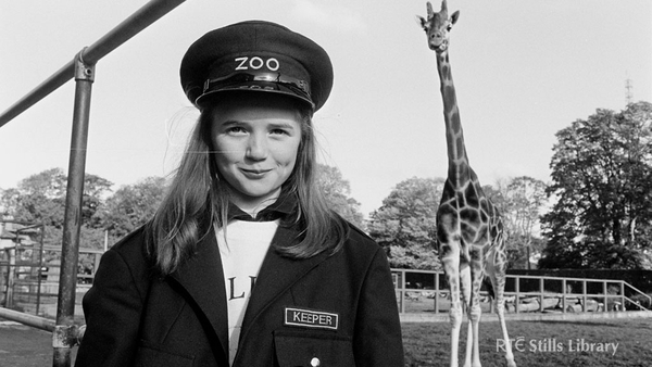 Young Girl and Giraffe at Dublin Zoo (1993)