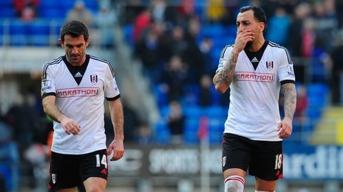 Fulham's Giorgos Karagounis (left ) and Konstantinos Mitroglou (right) are both in the Greece squad