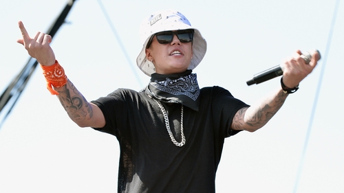 Justin Bieber - pictured during a performance at the Coachella festival last month