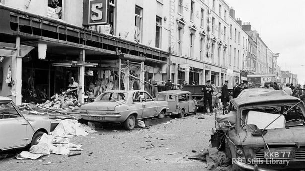 Talbot Street after the bombing in 1974