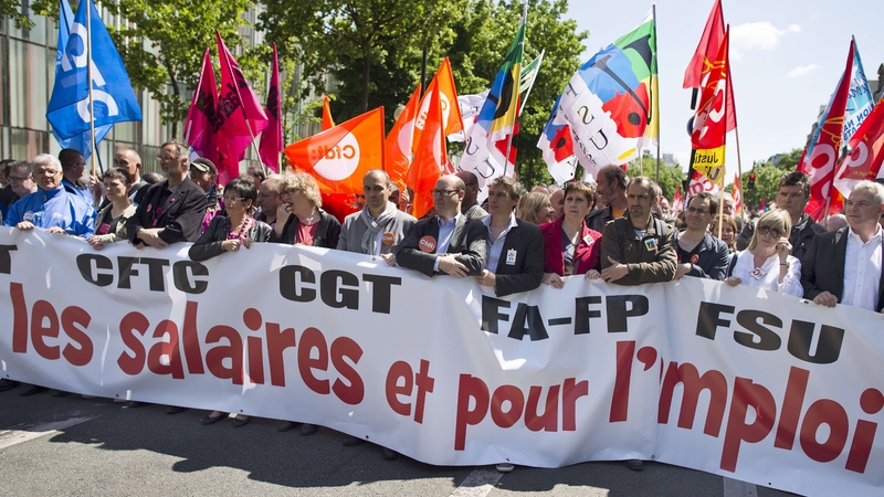 French workers were striking over austerity measures