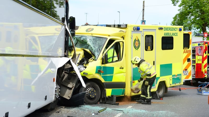 An ambulance crashed into a bus near Our Lady of Lourdes Hospital in Drogheda