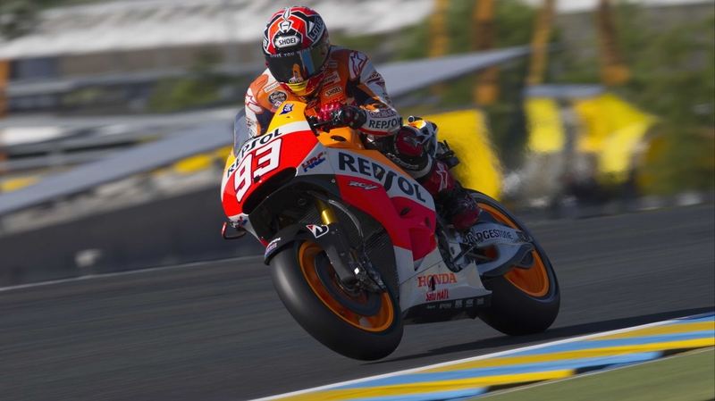Marc Marquez of the Repsol Honda Team took pole