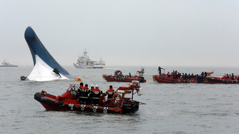 The ferry capsized and sank with 476 passengers and crew on board