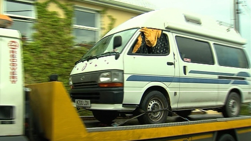 The campervan was removed from the scene today