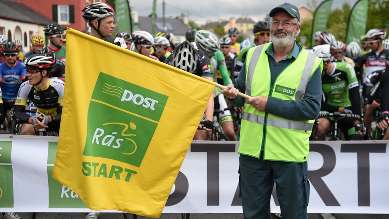 Local Lisdoonvarna postman Kevin Connolly gets Stage 3 of the 2014 An Post Rás underway