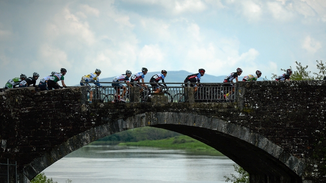The peloton rides through Montpelier, Co. Limerick
