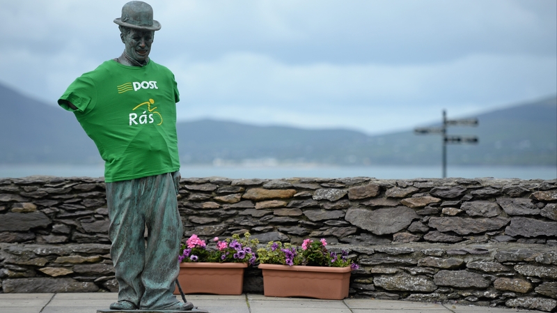 A Charlie Chaplin statue gets into the spirit of things in Waterville, Co. Kerry