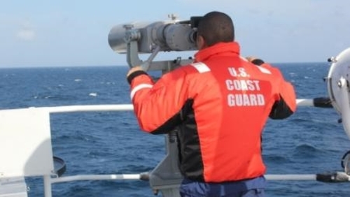 The yacht was found by the US Navy helicopter and a boat was dispatched (pic: US Coast Guard)