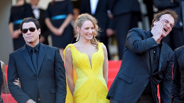 Stars John Travolta and Uma Thurman and Pulp Fiction director Quentin Tarantino
