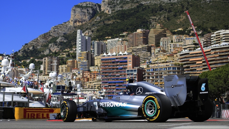 Nico Rosberg in action at the Monaco street circuit