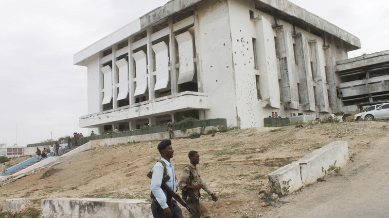 A car bomb exploded close to the parliament building in Mogadishu